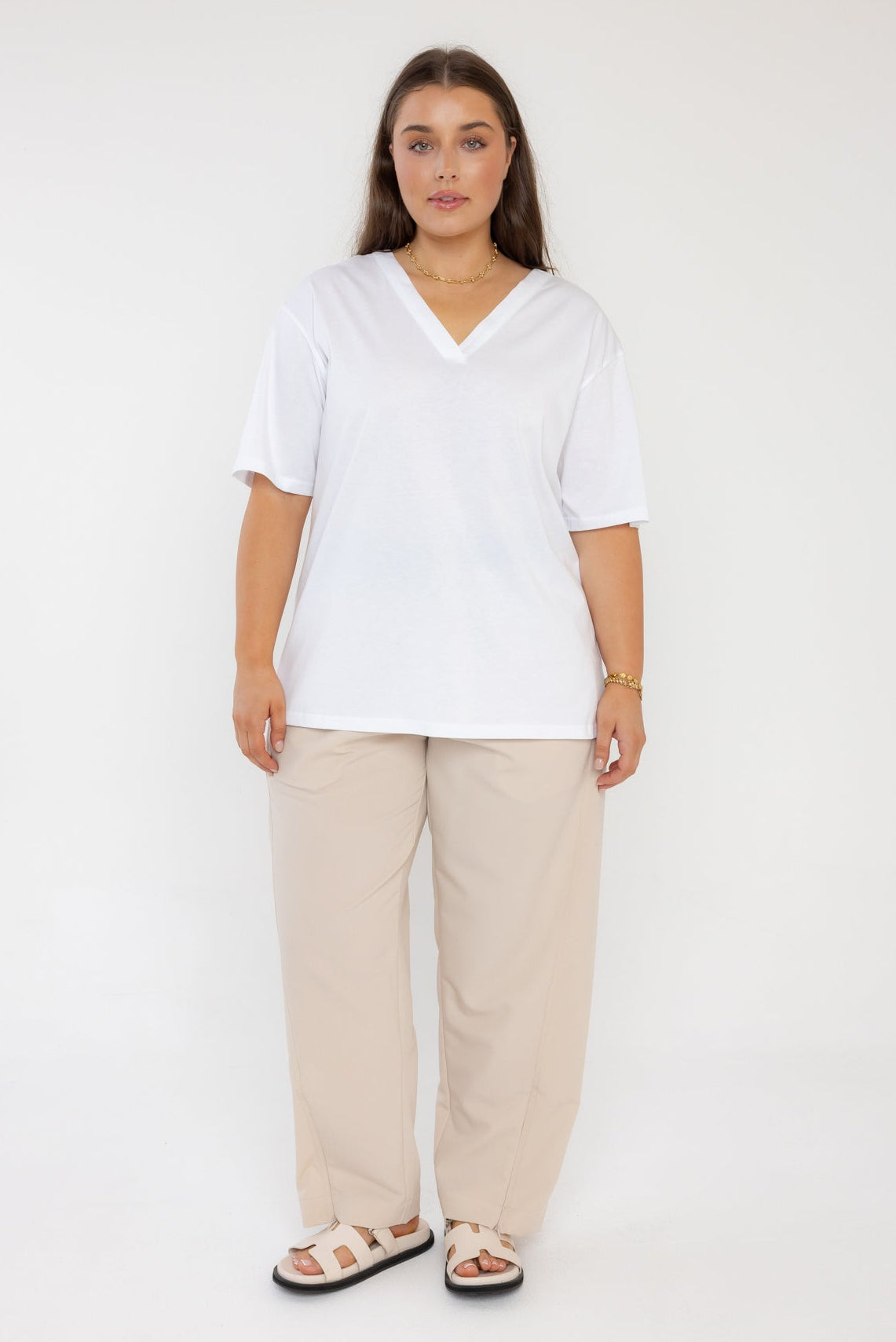 NIX V-Neck T-Shirt White