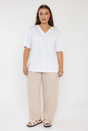 NIX V-Neck T-Shirt White