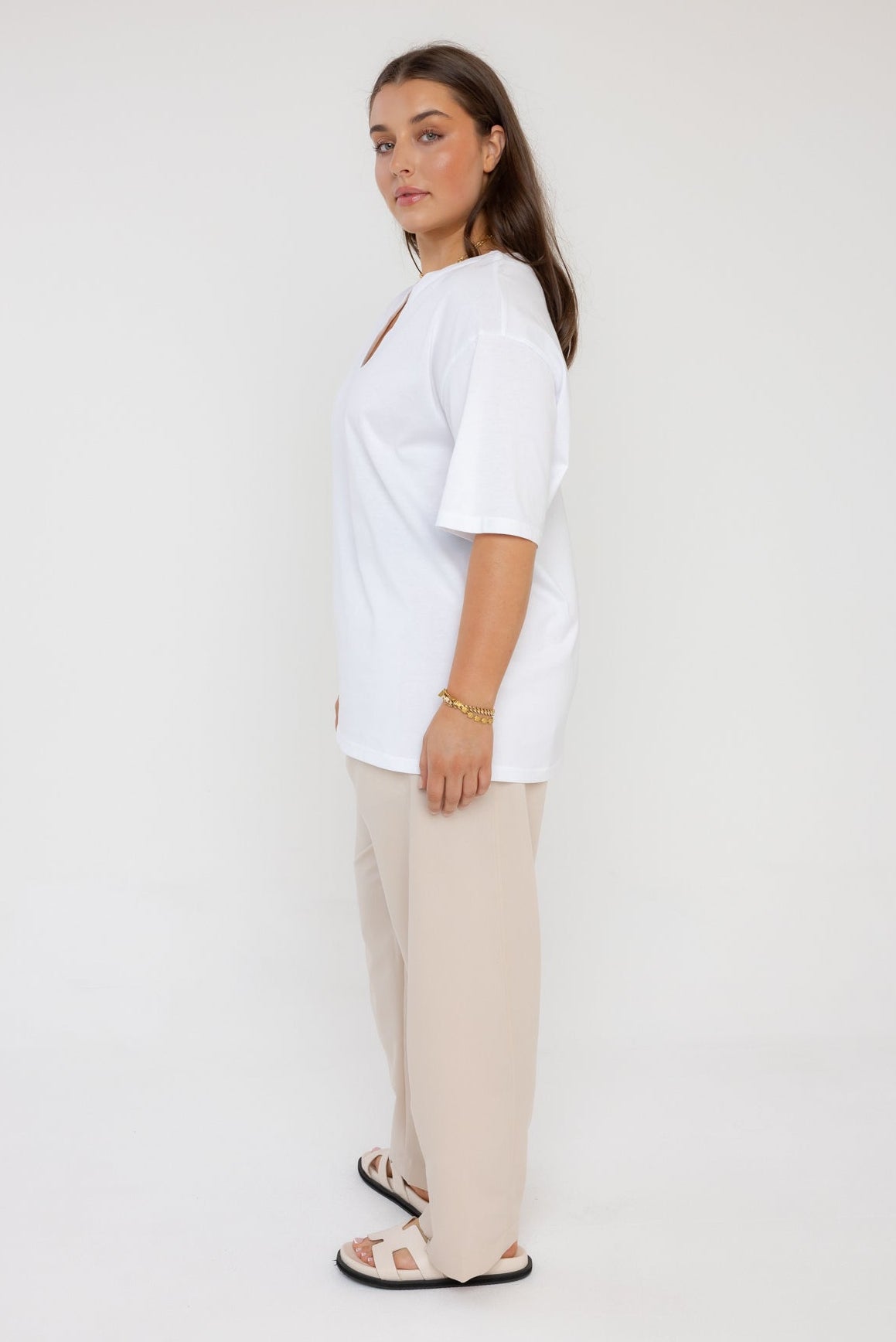 NIX V-Neck T-Shirt White