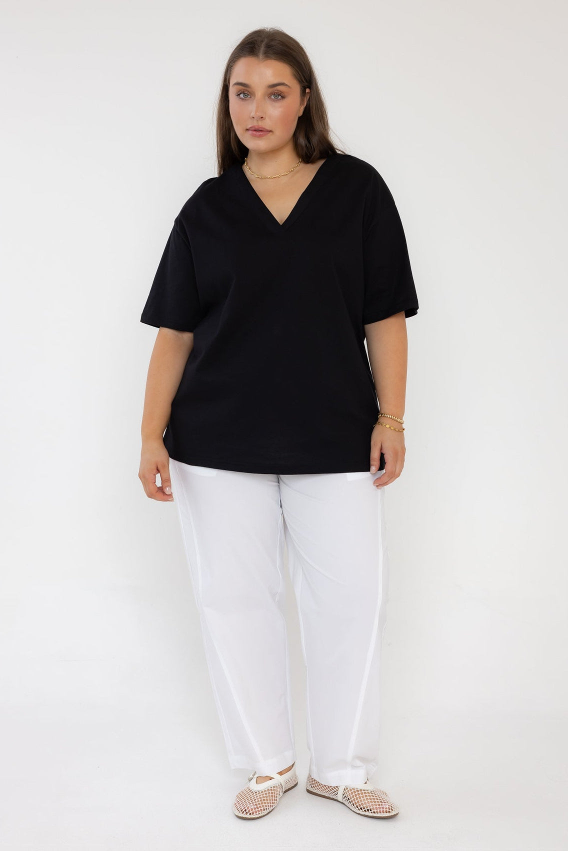 NIX V-Neck T-Shirt Black
