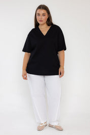 NIX V-Neck T-Shirt Black