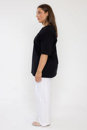 NIX V-Neck T-Shirt Black