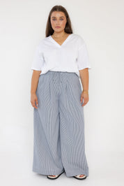 TERI Pants Navy Stripe