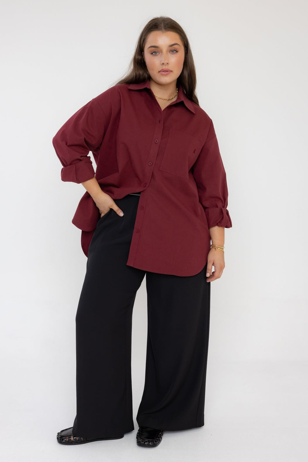 UNA Shirt Burgundy