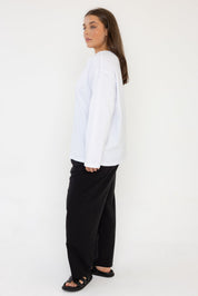 NIX V Long Sleeve Top White