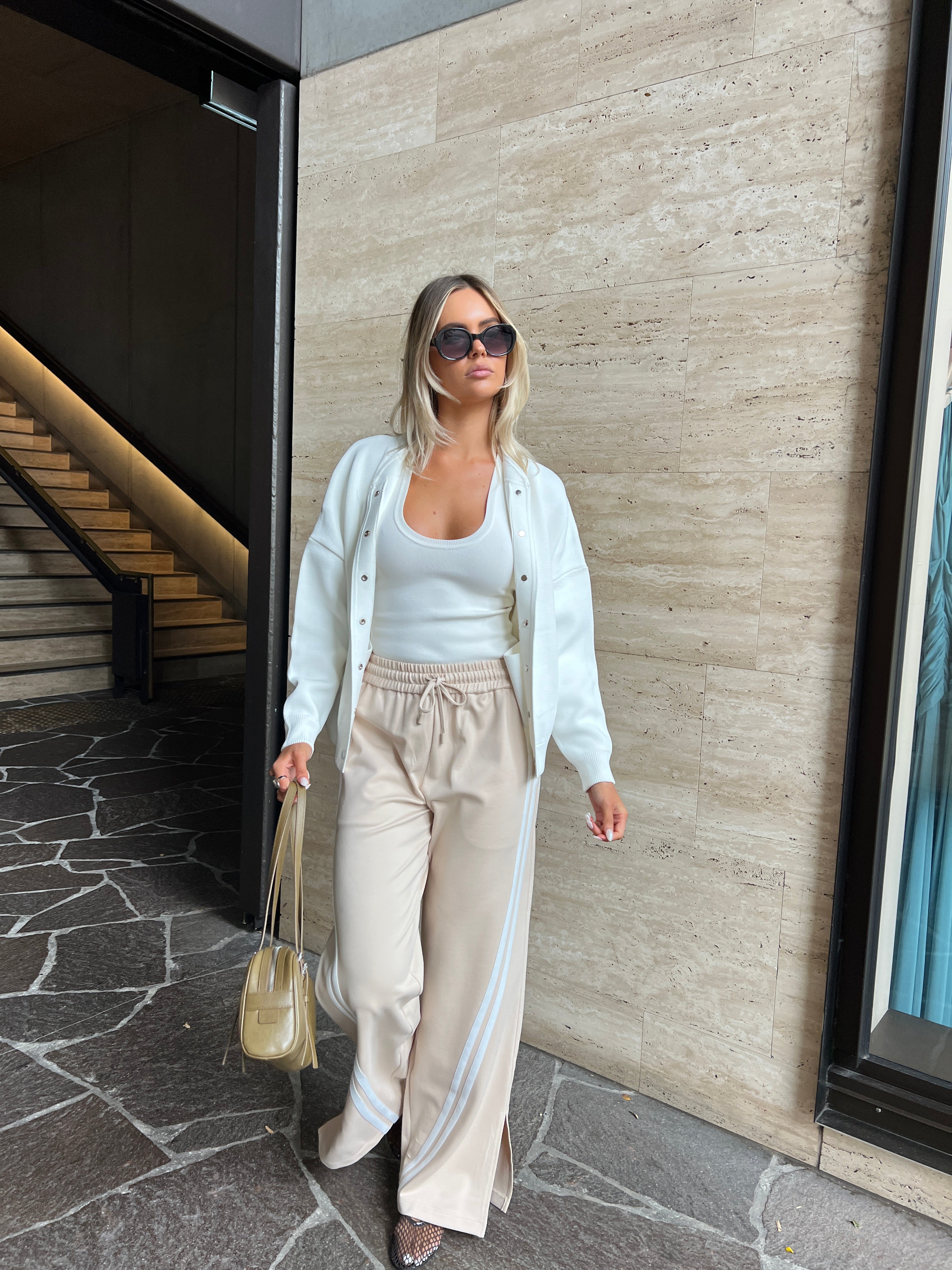 JITSUM Pants in Beige, relaxed wide leg pants by Alexandra Australia