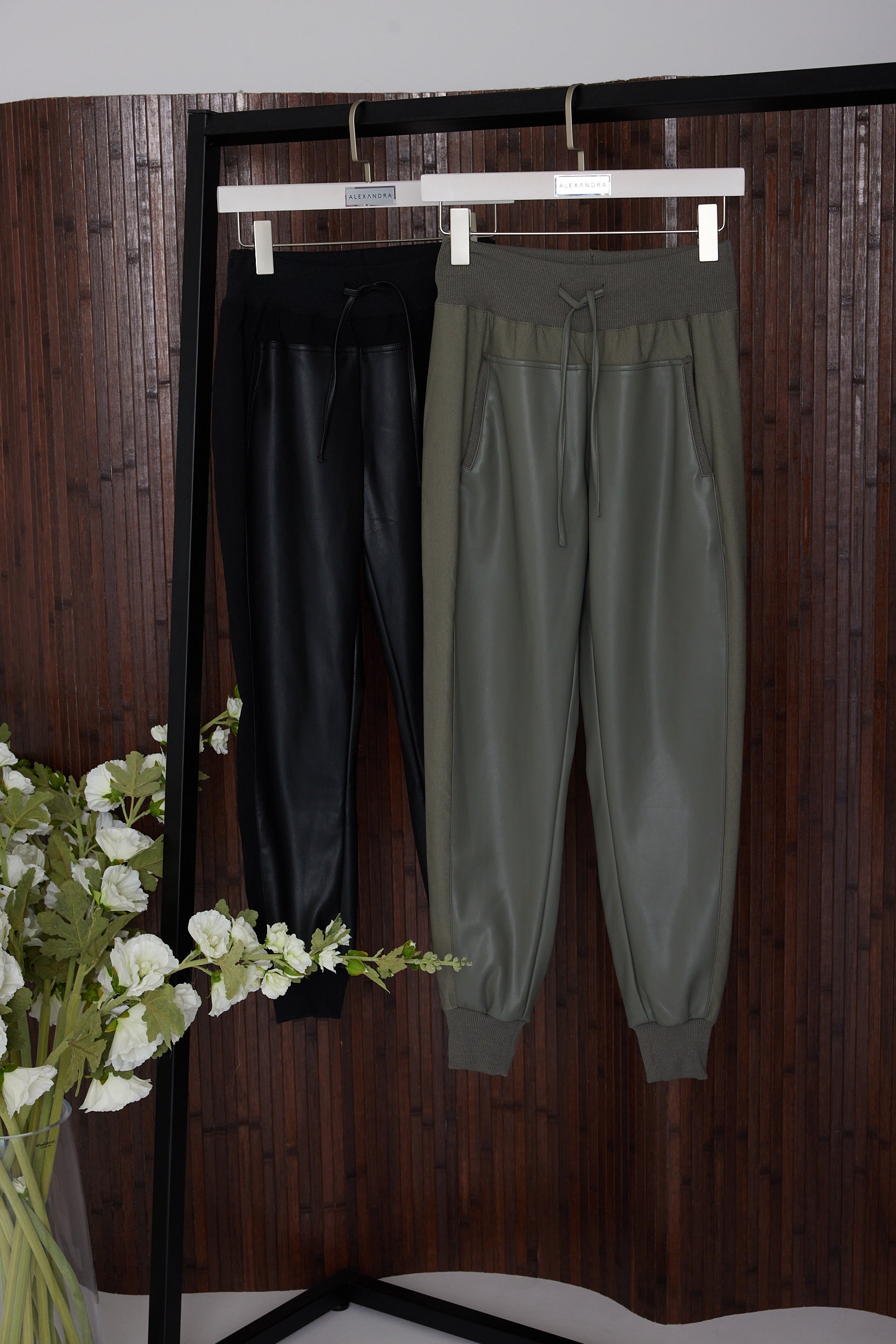 JOEY Pants Vegan Leather Black