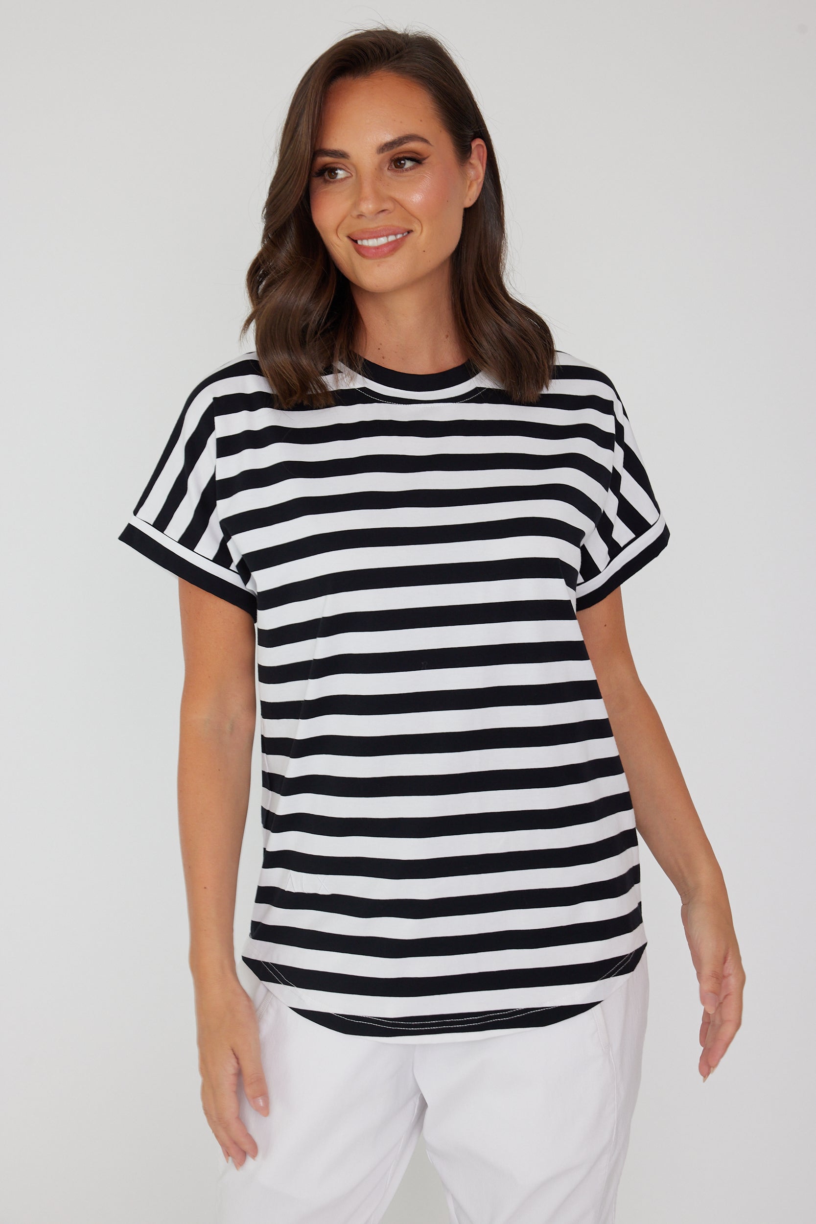 SANFORD T-Shirt Black & White Stripe