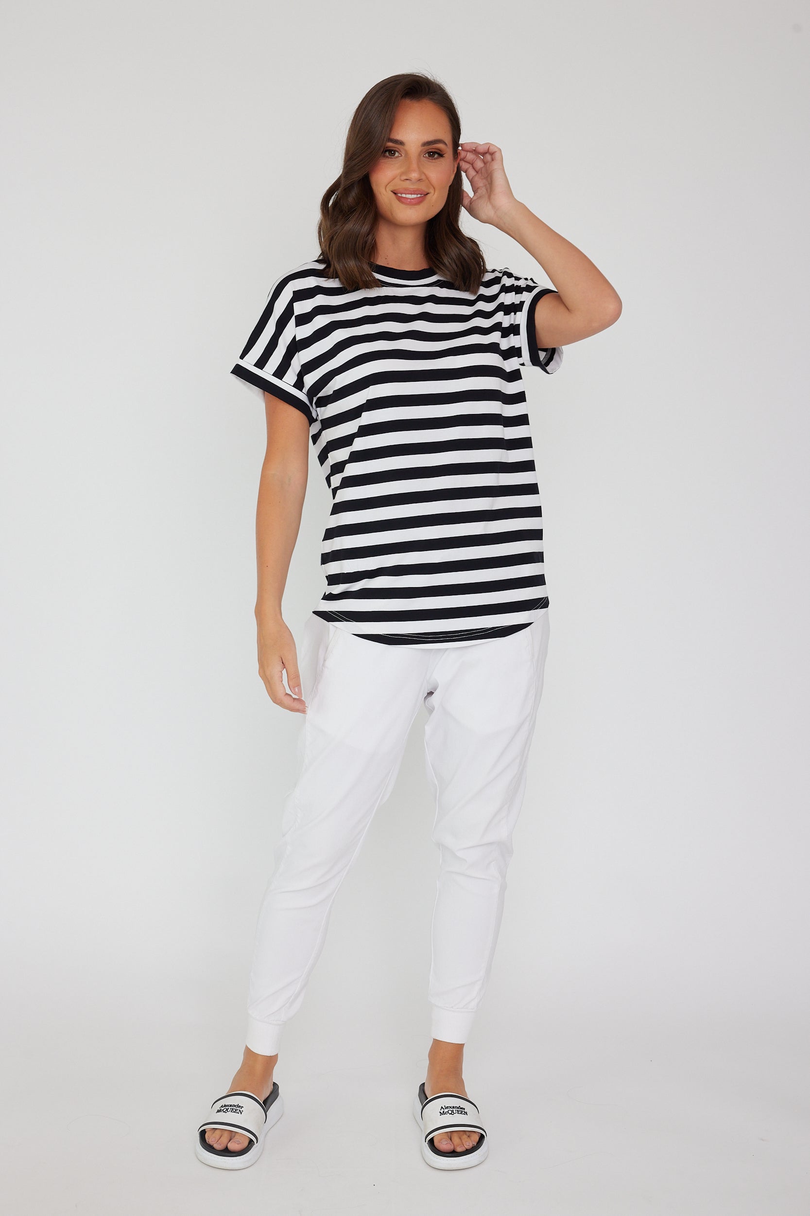 SANFORD T-Shirt Black & White Stripe