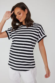 SANFORD T-Shirt Black & White Stripe