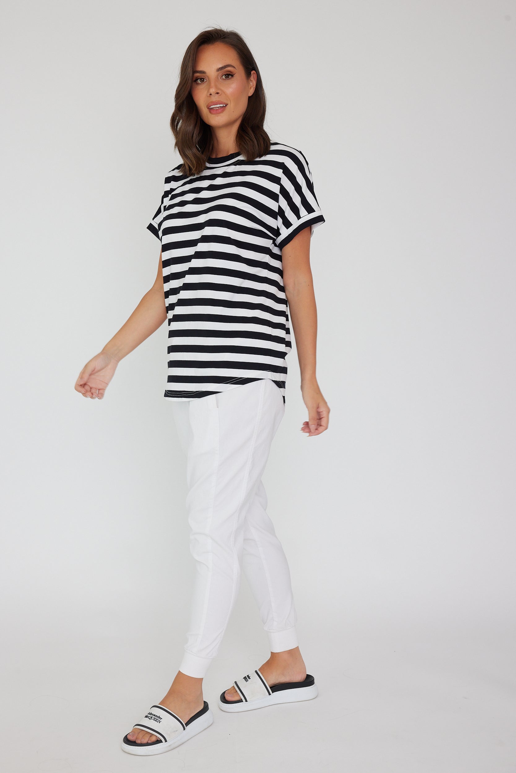 SANFORD T-Shirt Black & White Stripe