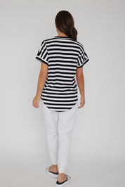 SANFORD T-Shirt Black & White Stripe