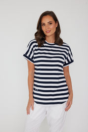 SANFORD T-Shirt Navy & White Stripe