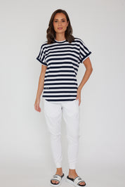 SANFORD T-Shirt Navy & White Stripe