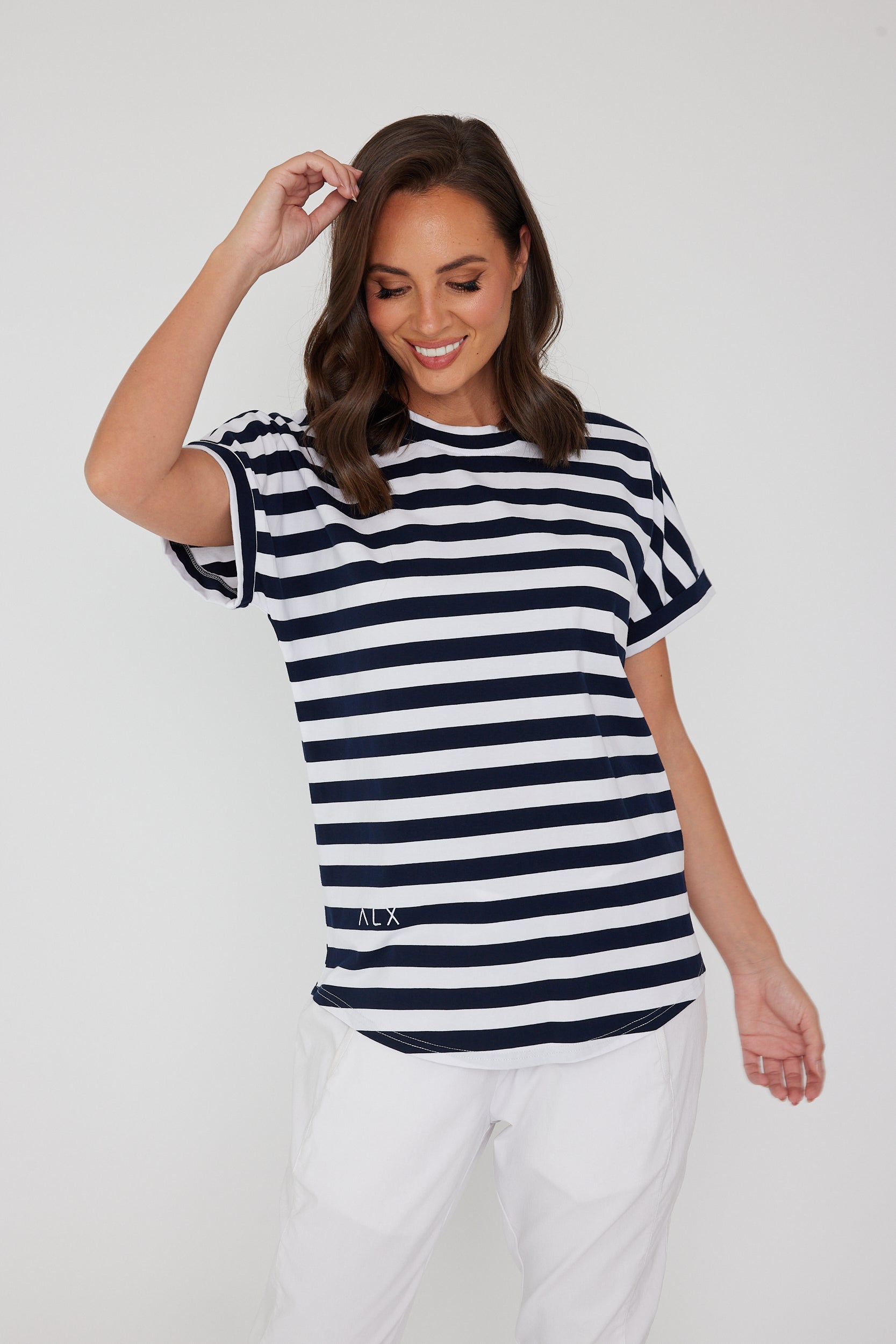 SANFORD T-Shirt Navy & White Stripe