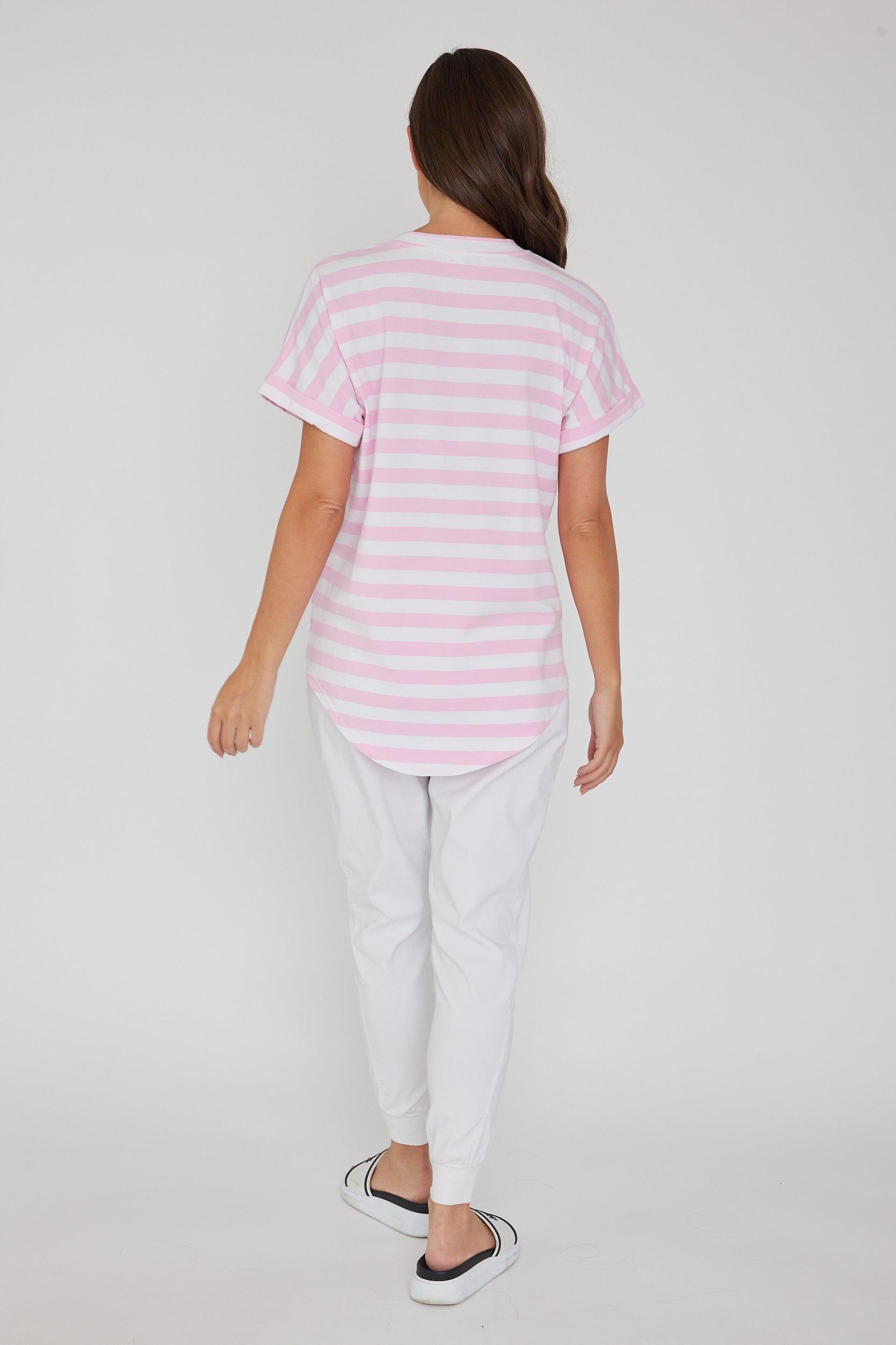 SANFORD T-Shirt Pink & White Stripe