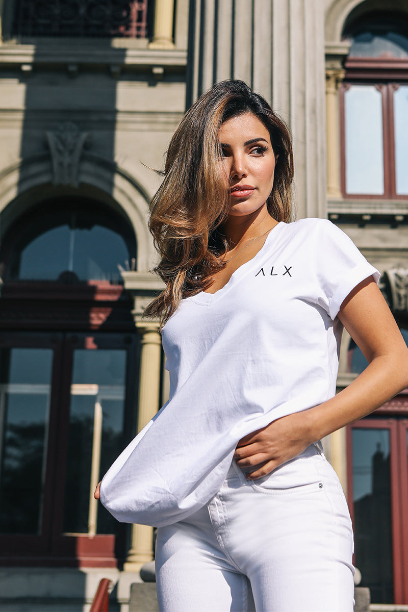 ALX V-Neck White