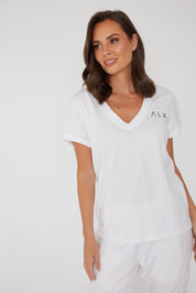 ALX V-Neck T-Shirt White