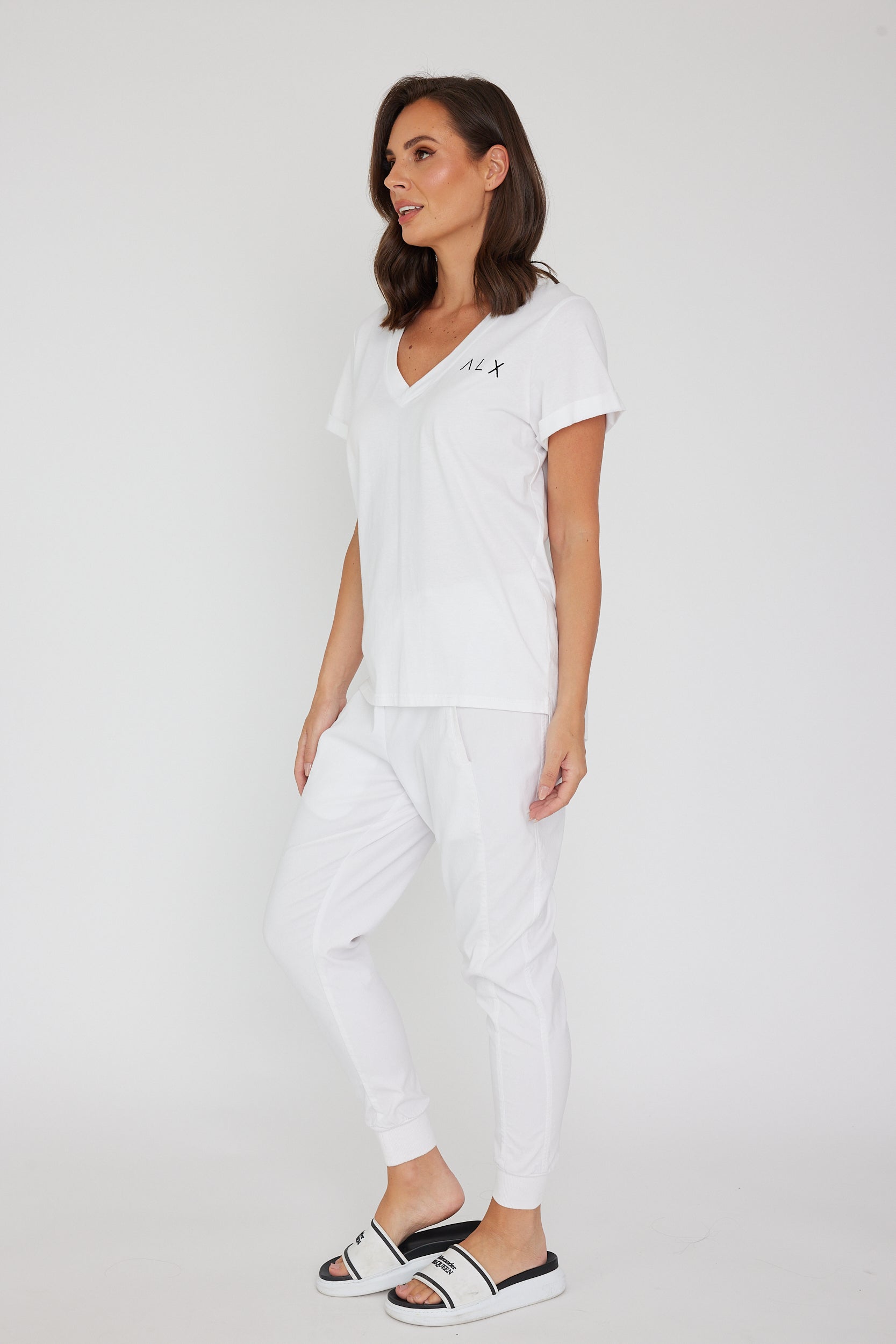 ALX V-Neck T-Shirt White