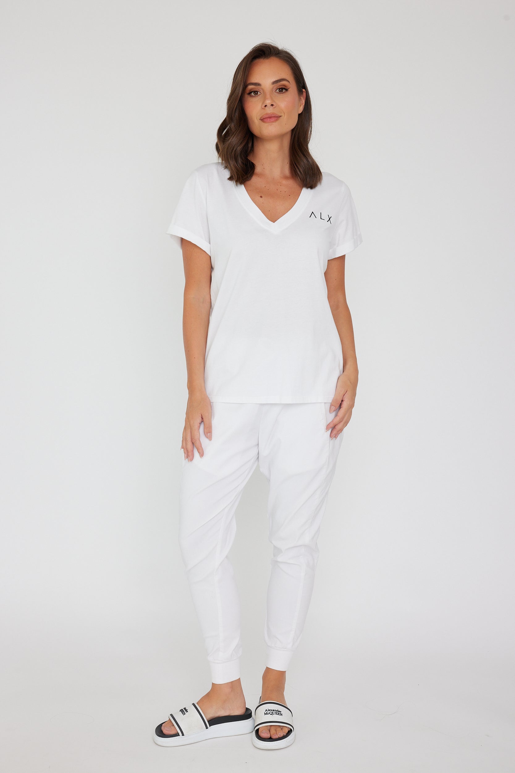 ALX V-Neck T-Shirt White