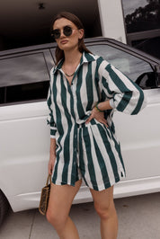 RAZ Shorts Green Stripe