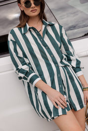 PLUTO Shirt Green Stripe