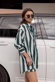PLUTO Shirt Green Stripe
