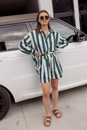 RAZ Shorts Green Stripe
