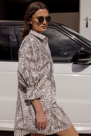 BERKEN Dress Coco Leaf Print