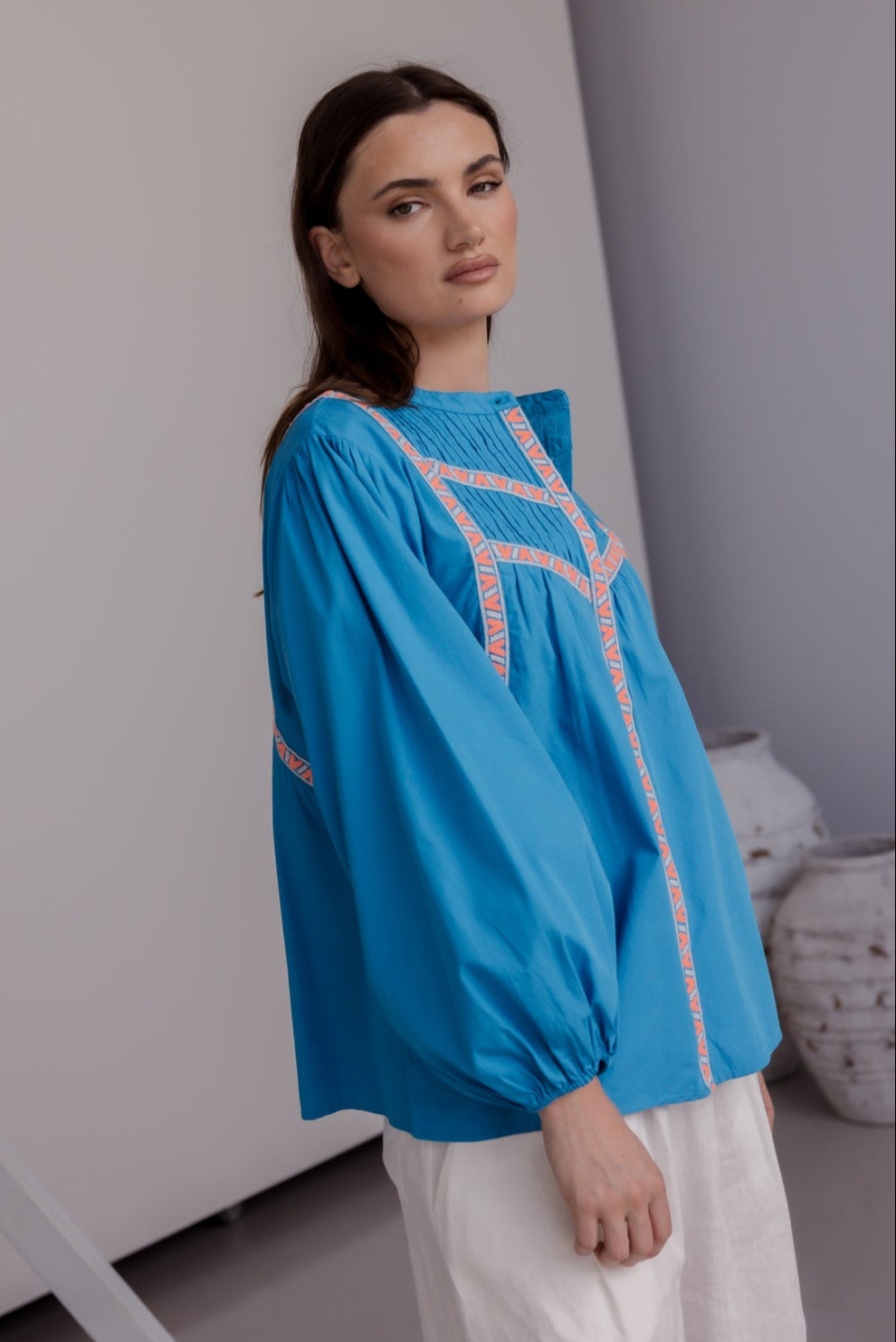 SILAS Blouse Blue Teal
