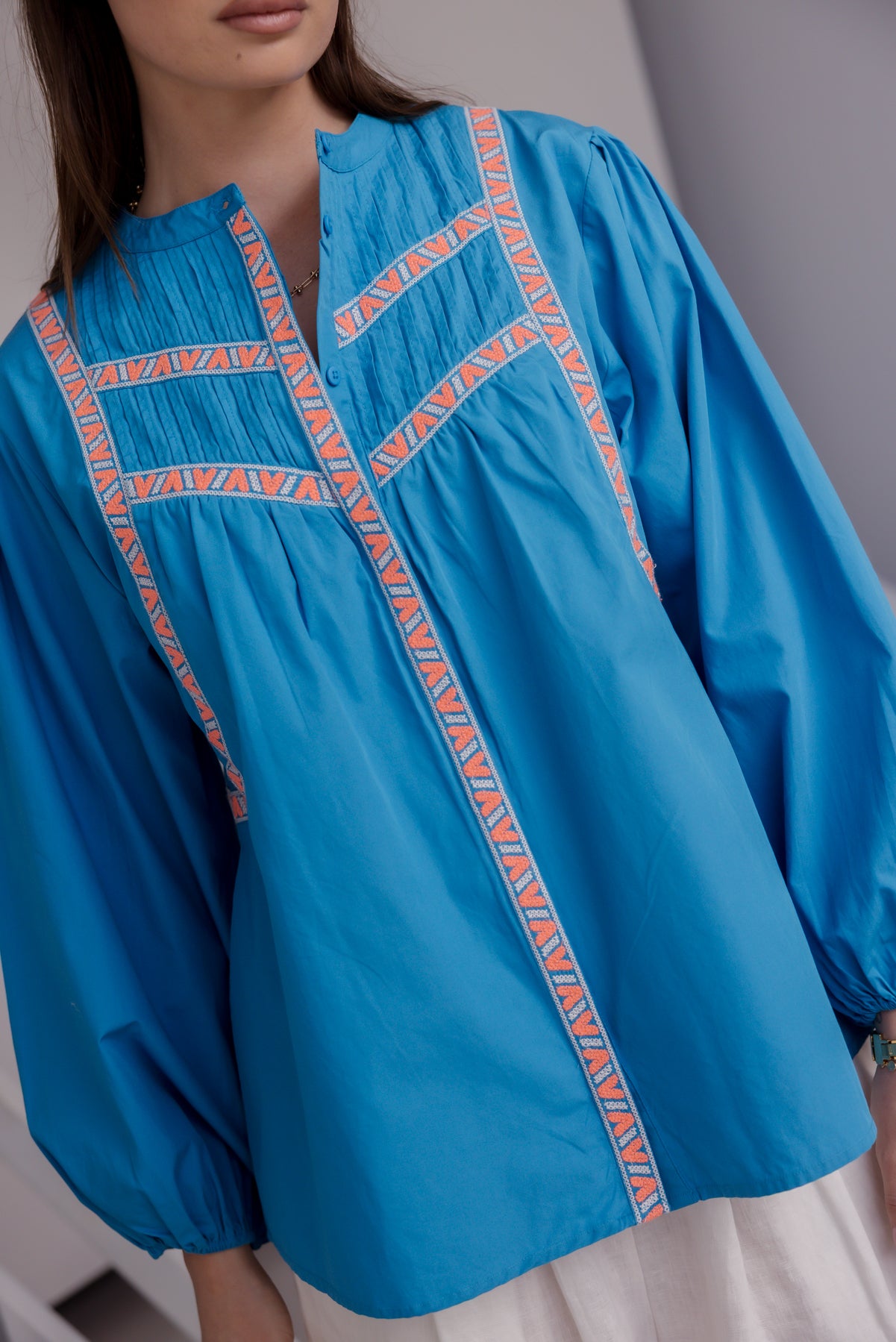 SILAS Blouse Blue Teal
