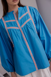 SILAS Blouse Blue Teal