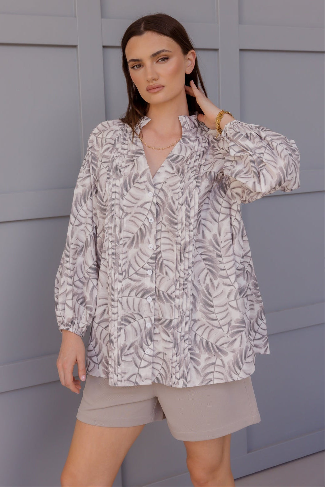 CAITS Blouse Coco Leaf Print