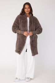 SUTTI Faux Jacket Taupe
