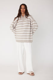 SONNY Knit Jumper Stone Stripe