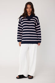 SONNY Knit Jumper Navy Stripe