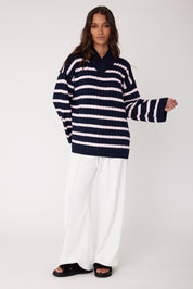 SONNY Knit Jumper Navy Stripe