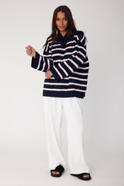 SONNY Knit Jumper Navy Stripe