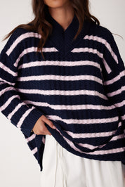 SONNY Knit Jumper Navy Stripe