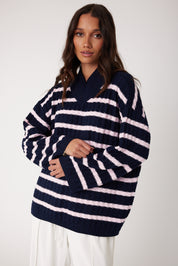 SONNY Knit Jumper Navy Stripe