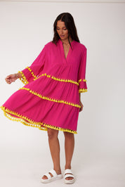 CHARLIE Dress Hot Pink