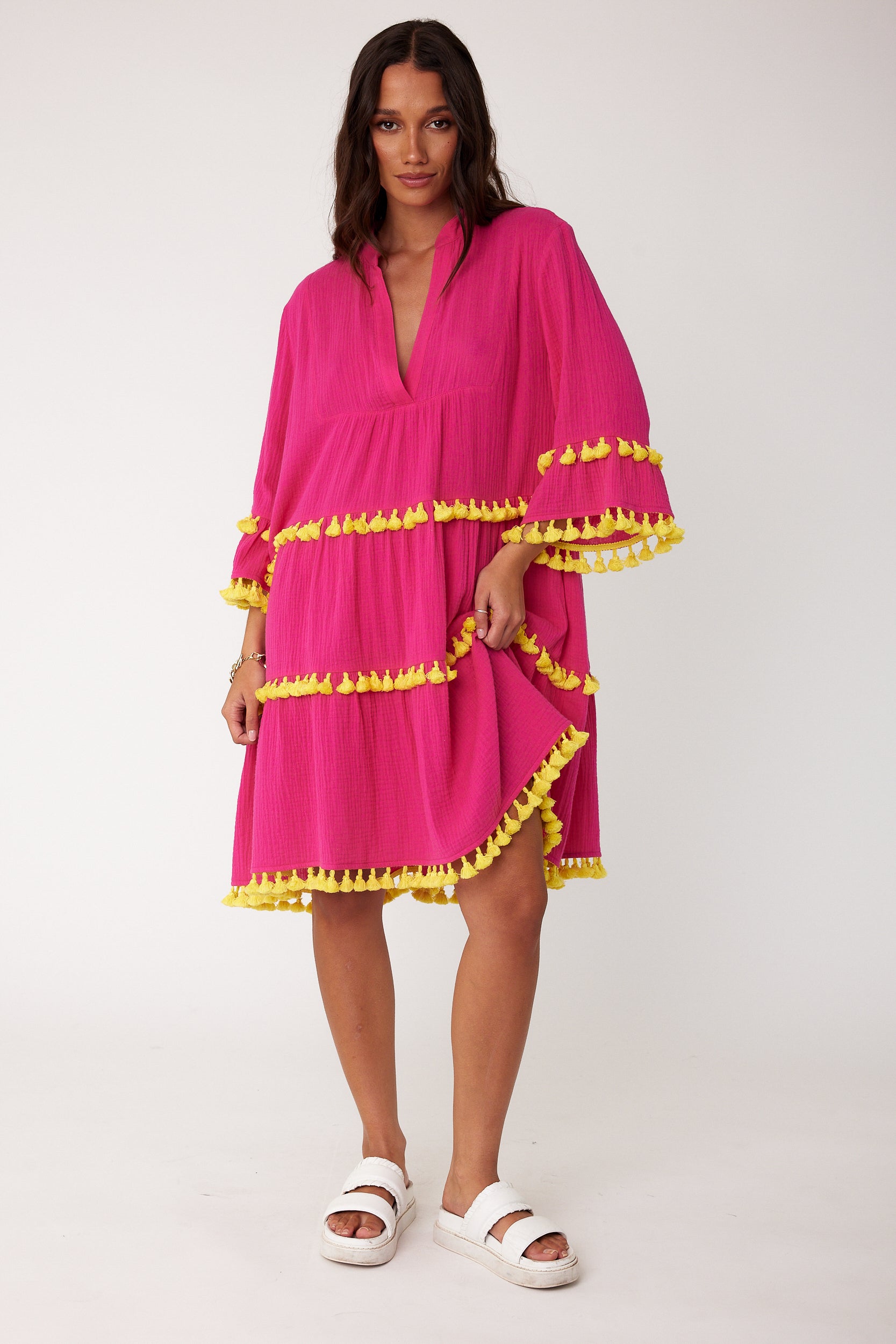 CHARLIE Dress Hot Pink