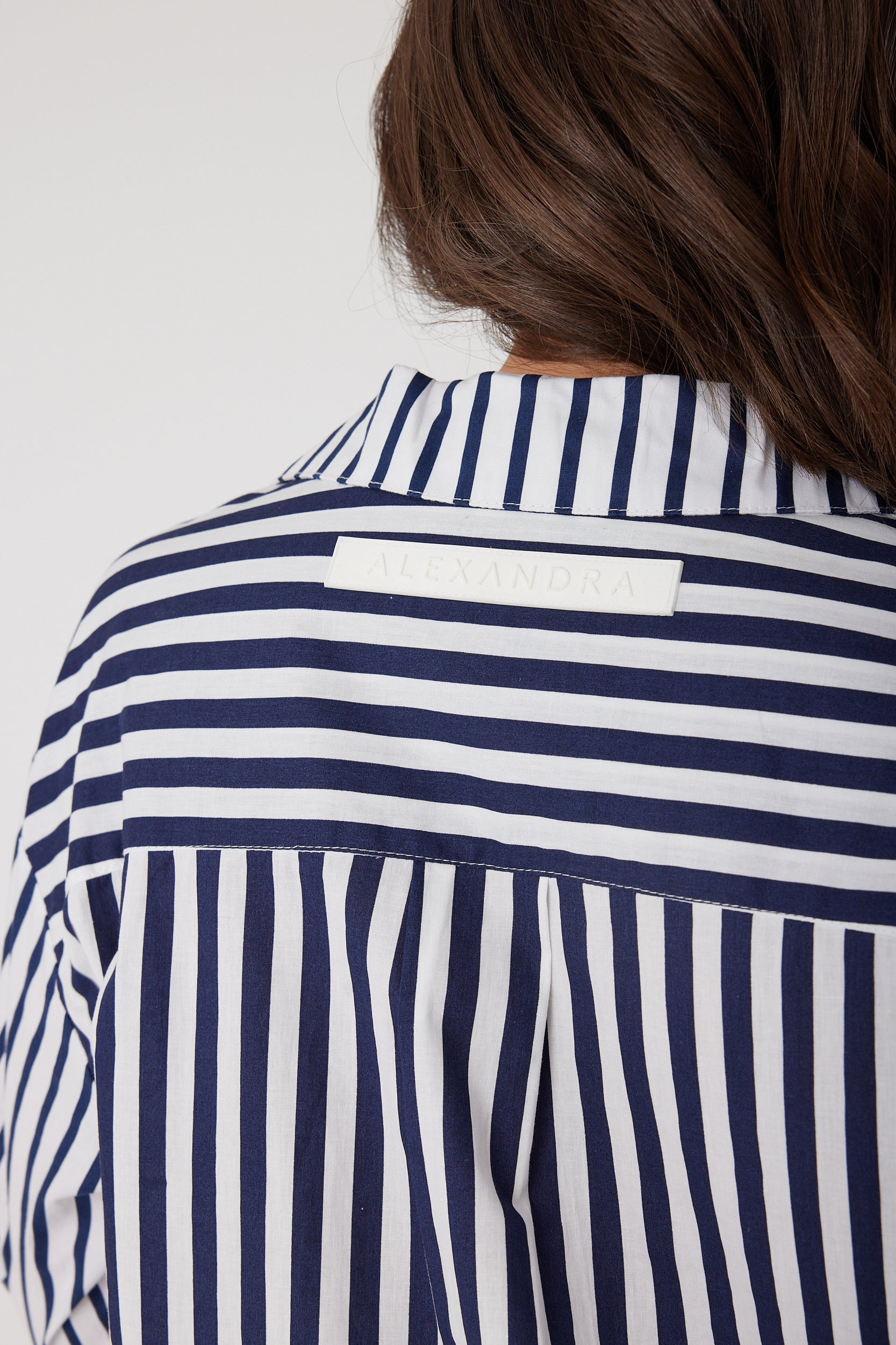 AUSTIN Shirt Mixed Stripe Navy