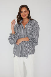 DANILL Blouse Black Stripe