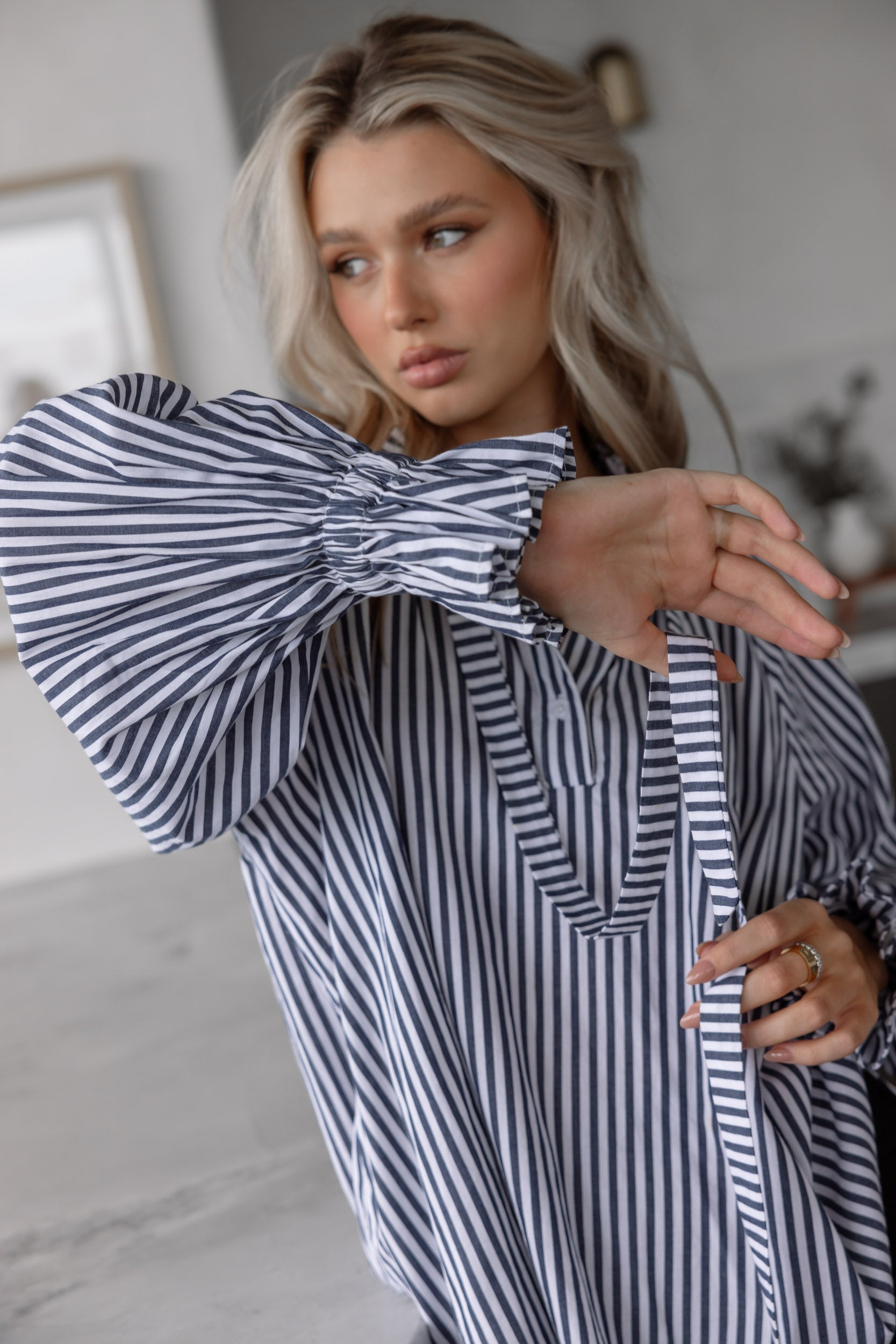 DANILL Blouse Navy Stripe