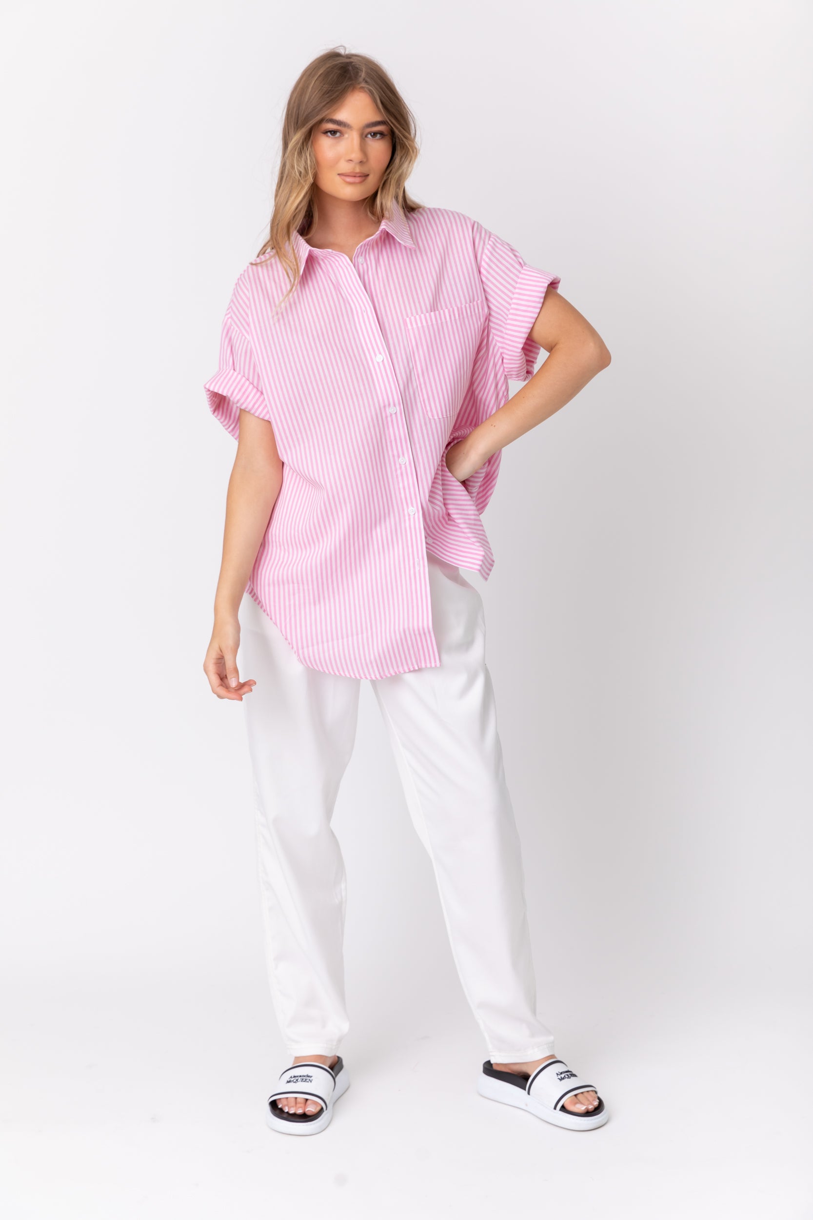 ROGUE Shirt Pink Stripe