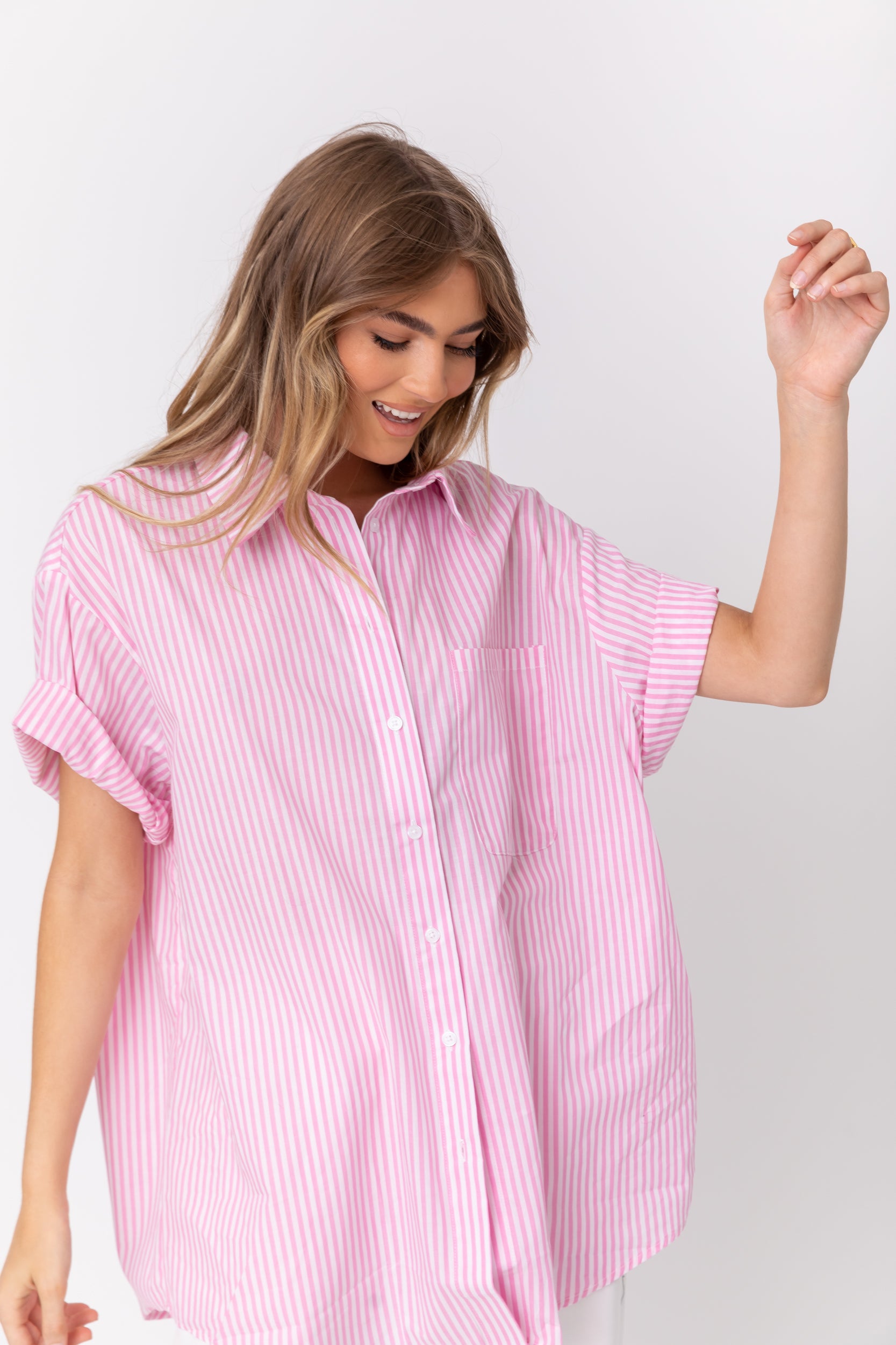 ROGUE Shirt Pink Stripe