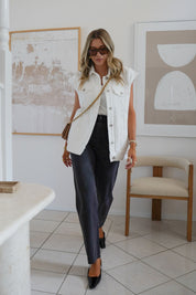 KOZET Vest White Denim