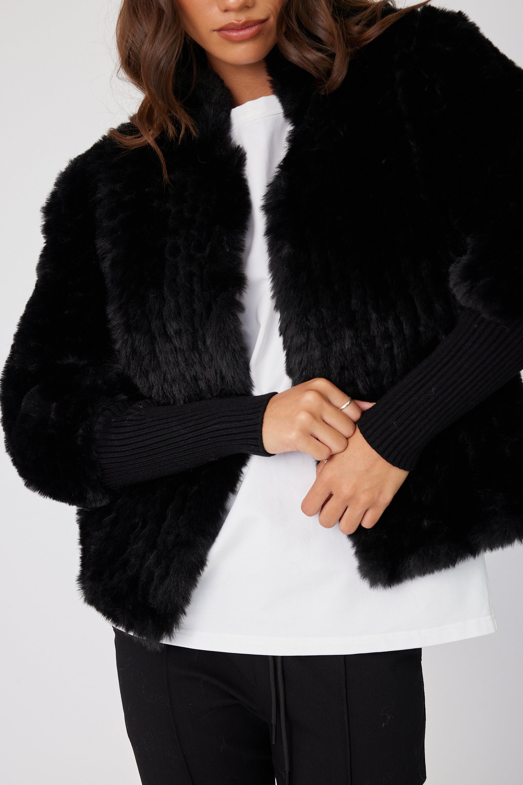 TETTO Faux Jacket Black