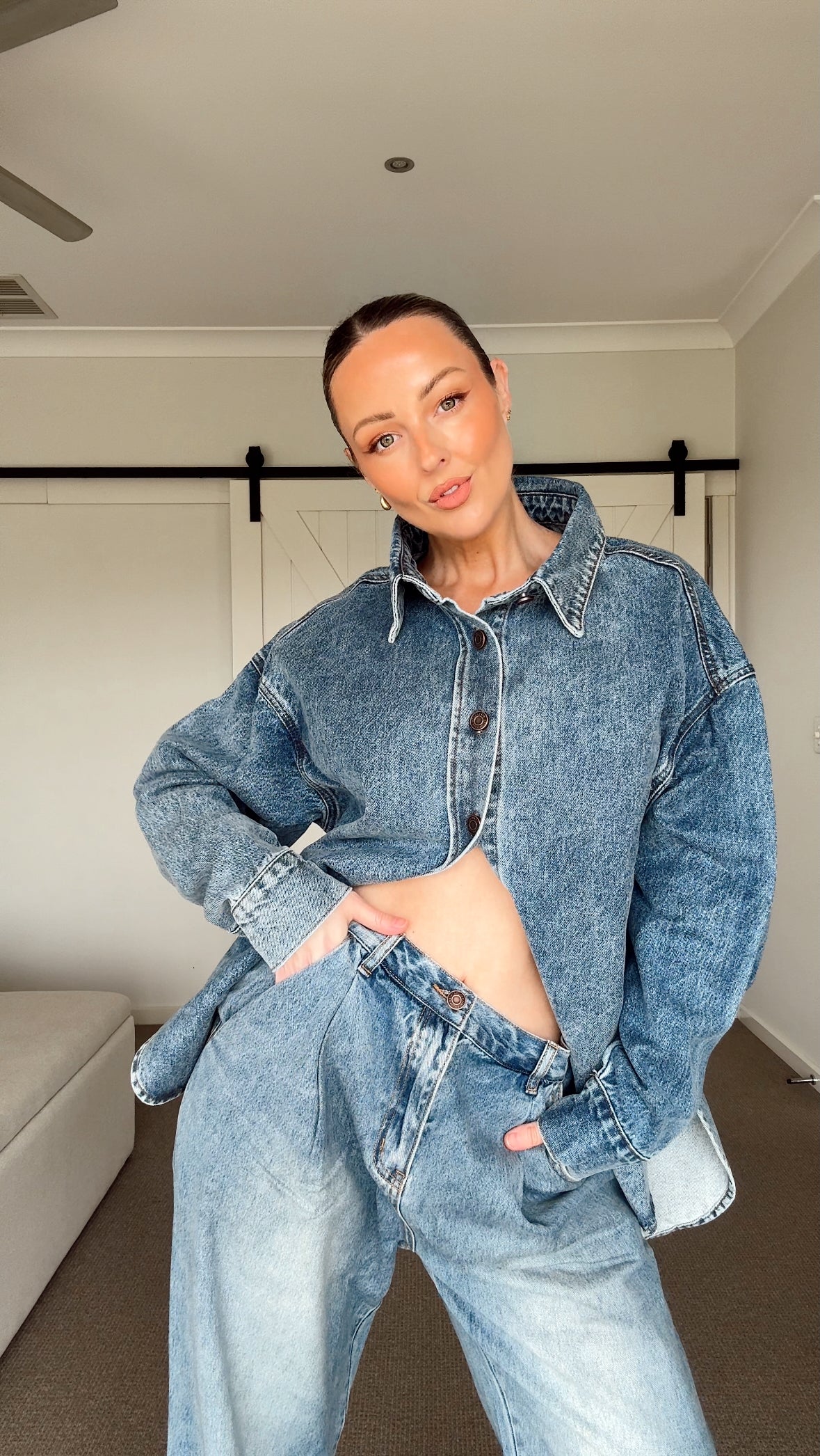 ALESSIA Jeans Mid Blue Denim – A L E X A N D R A